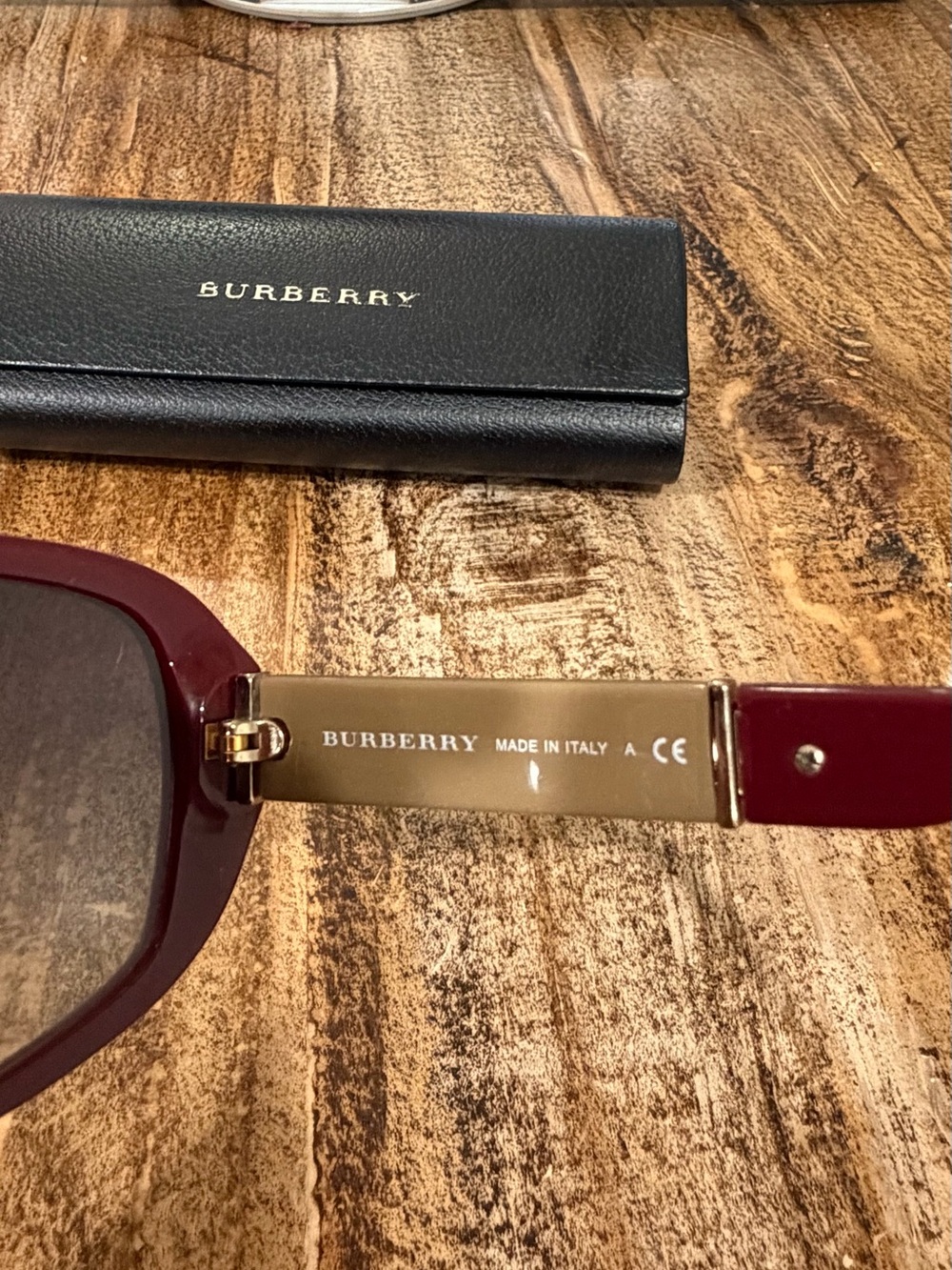 Burberry Burgundy Round Oversized Women's Sunglasses - Picture 12 of 15